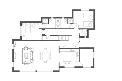 Ground Floor Plan of Villa Florabella